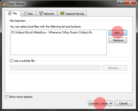 VLC media player as video converter VLC media player as video converter