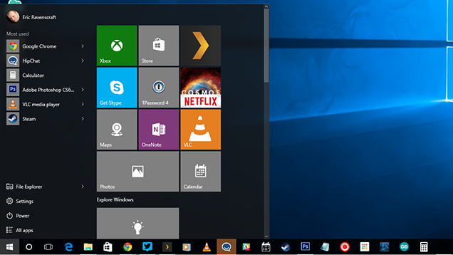 Windows 10 Start menu Windows 10 Start menu