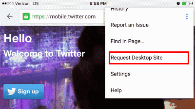 Twitter desktop view Twitter desktop view