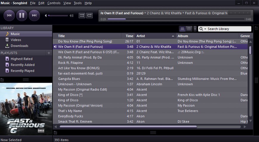 best top music players for windows-10 songbird
